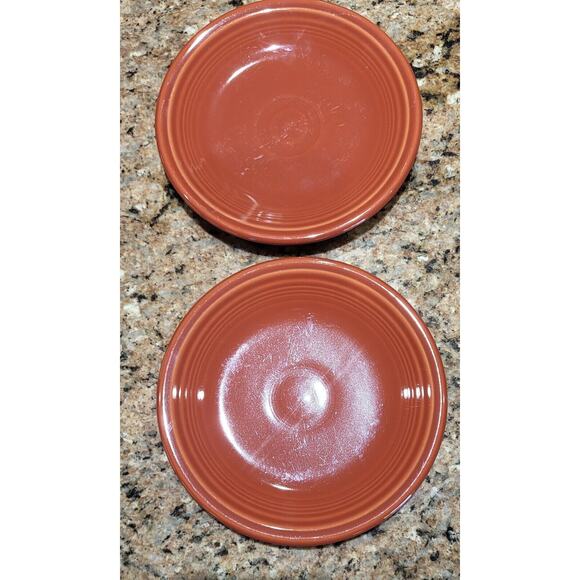 Fiesta Poppy Salad Plates 7 3/8" (set of 2 Fiestaware - Picture 11 of 12
